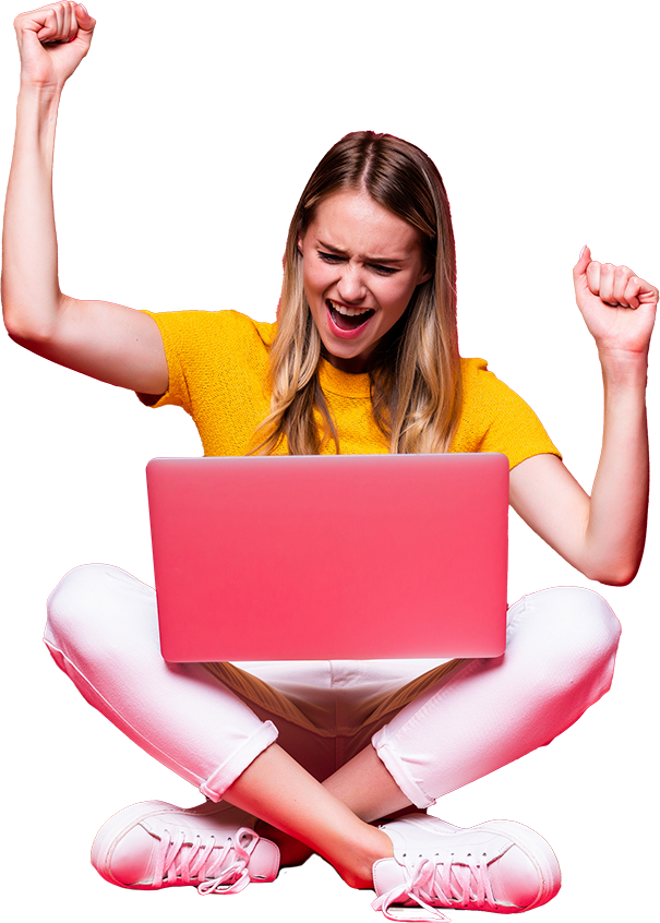Jovem com Laptop